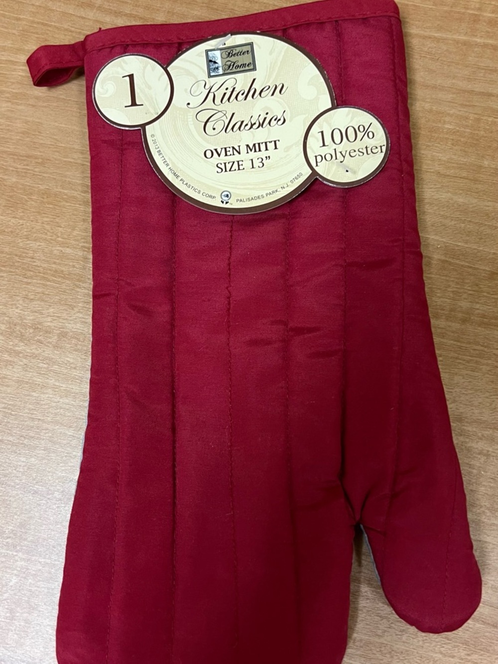 Kitchen Classics Red Oven Mitt - 13"